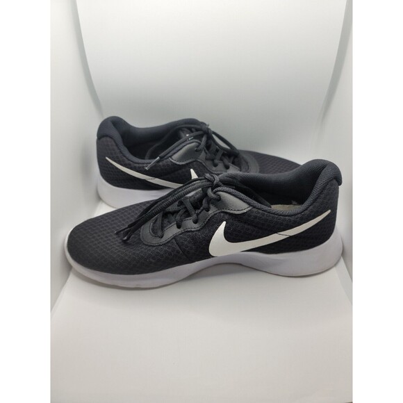 Nike TANJUN Men's Black White DJ6258-003 Lace Up Athletic Mesh Running Sneakers - Picture 6 of 10